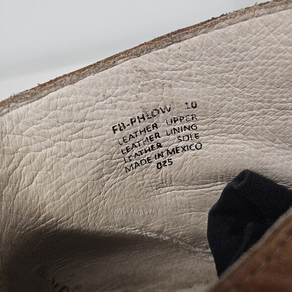 Freebird by Steven Phlow Size 10 Brown Two Tone Leather Ankle Heeled Booties Zip - Picture 9 of 12